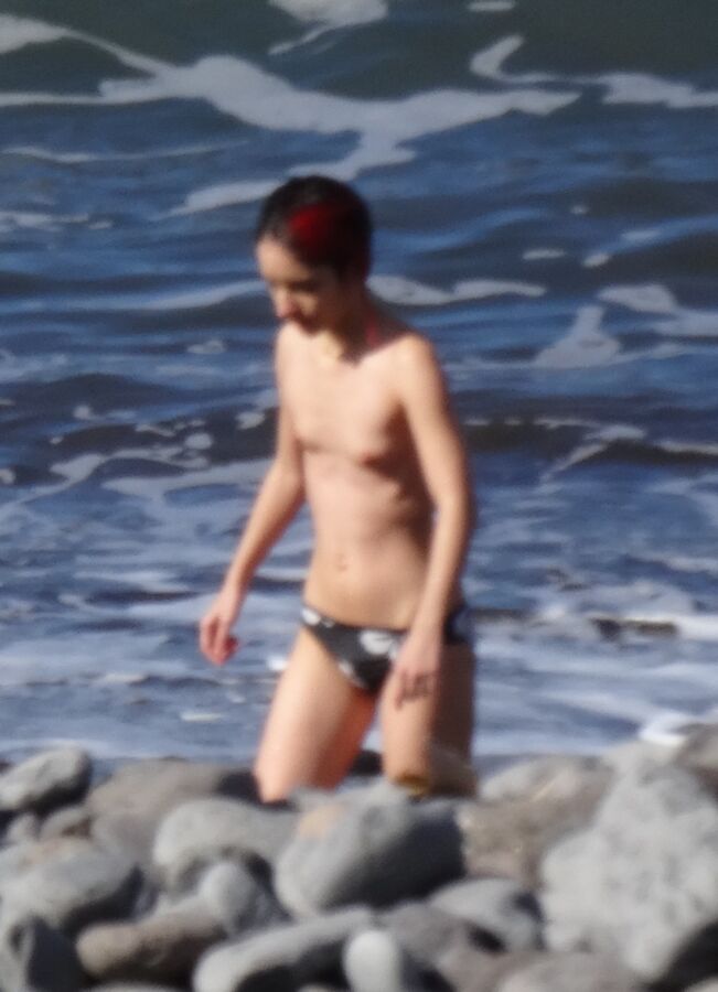 Free porn pics of Tiny Titties at the Beach 5 of 5 pics