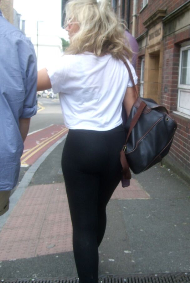 Free porn pics of Candid 32 - Juicy Butt in Tight Leggings 15 of 27 pics