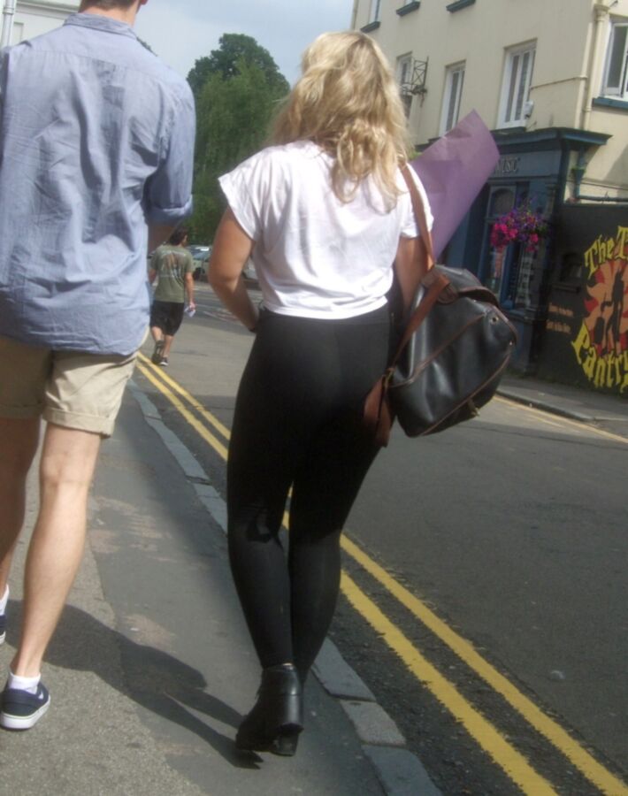 Free porn pics of Candid 32 - Juicy Butt in Tight Leggings 6 of 27 pics