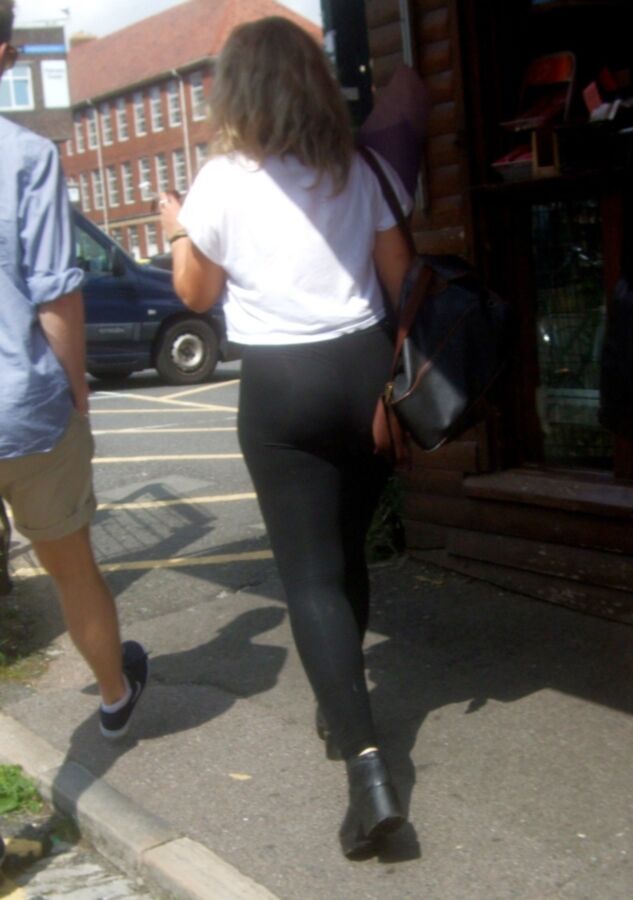 Free porn pics of Candid 32 - Juicy Butt in Tight Leggings 14 of 27 pics