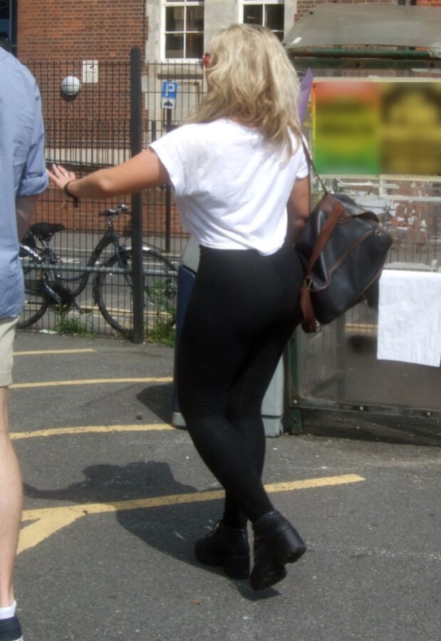 Free porn pics of Candid 32 - Juicy Butt in Tight Leggings 12 of 27 pics