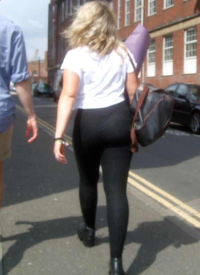 Free porn pics of Candid 32 - Juicy Butt in Tight Leggings 8 of 27 pics