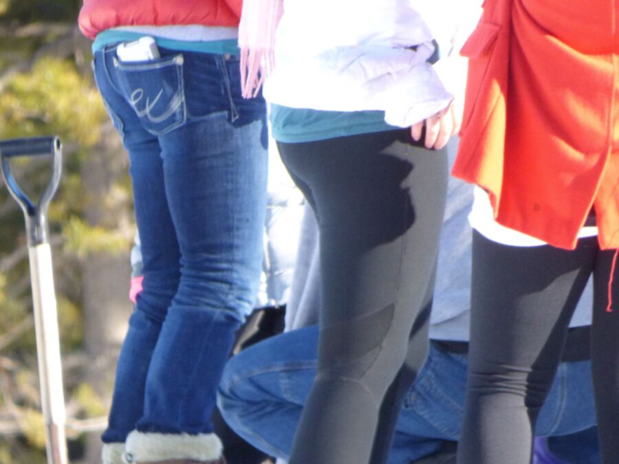 Free porn pics of Sexy candid leggings in the snow 12 of 22 pics