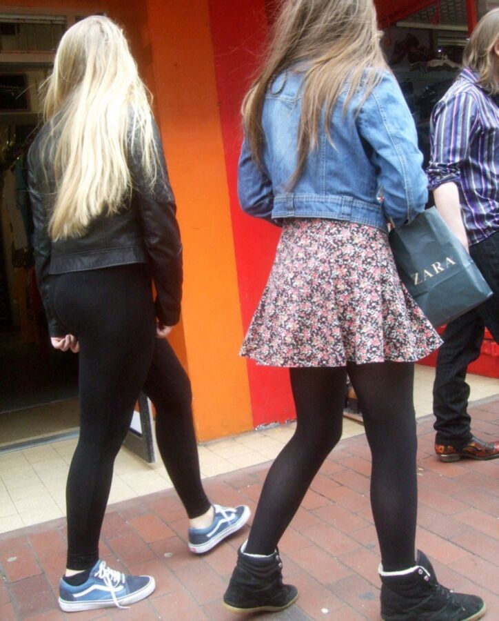 Free porn pics of Candid Teens 34 - Chunky Girl in Leggings & Pantyhose 19 of 35 pics