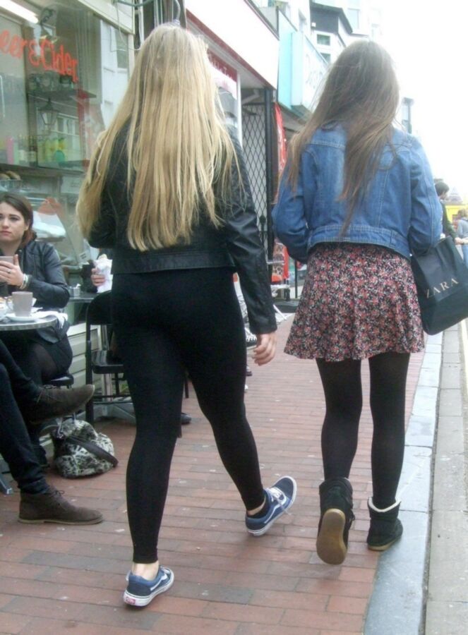 Free porn pics of Candid Teens 34 - Chunky Girl in Leggings & Pantyhose 12 of 35 pics