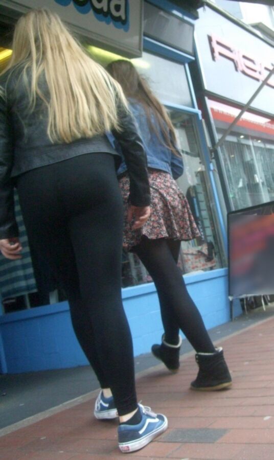 Free porn pics of Candid Teens 34 - Chunky Girl in Leggings & Pantyhose 17 of 35 pics