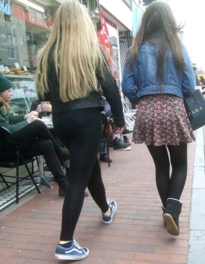 Free porn pics of Candid Teens 34 - Chunky Girl in Leggings & Pantyhose 11 of 35 pics