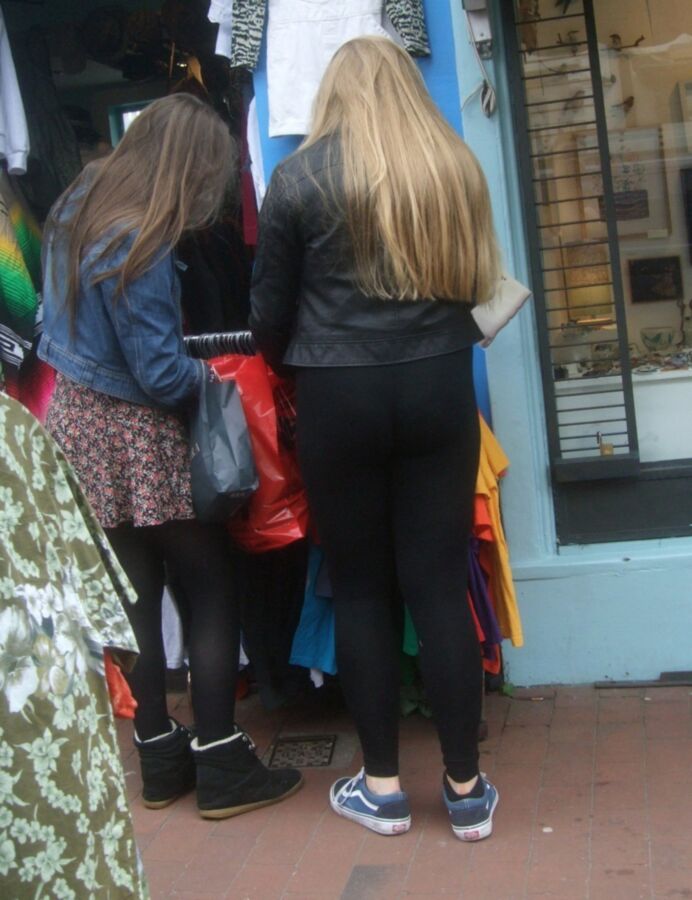 Free porn pics of Candid Teens 34 - Chunky Girl in Leggings & Pantyhose 4 of 35 pics