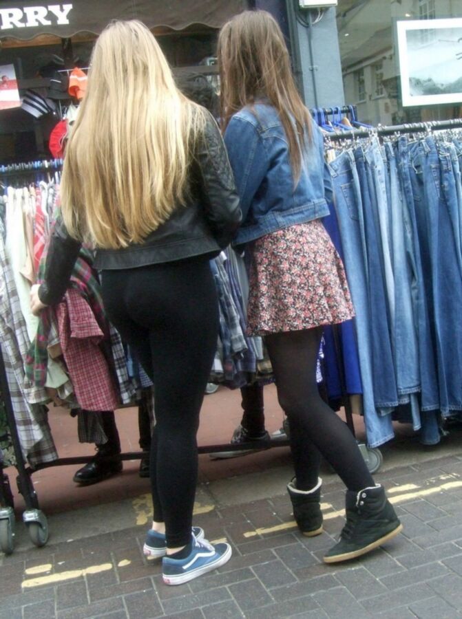 Free porn pics of Candid Teens 34 - Chunky Girl in Leggings & Pantyhose 24 of 35 pics