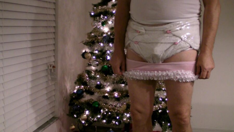 Free porn pics of kop4560000 wetting diaper in chastity cage by xmas tree 5 of 21 pics