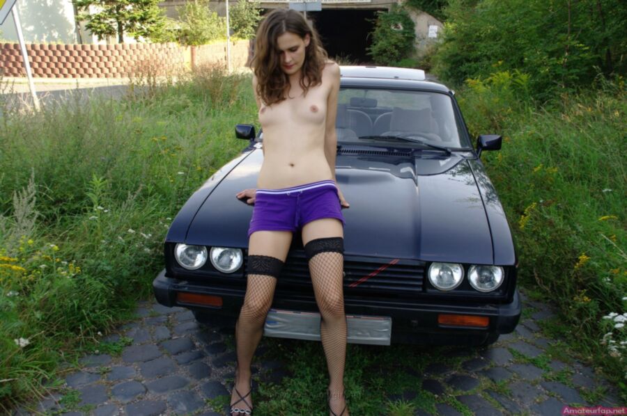 Free porn pics of Hot Girl Posing on old Ford Capri 17 of 40 pics