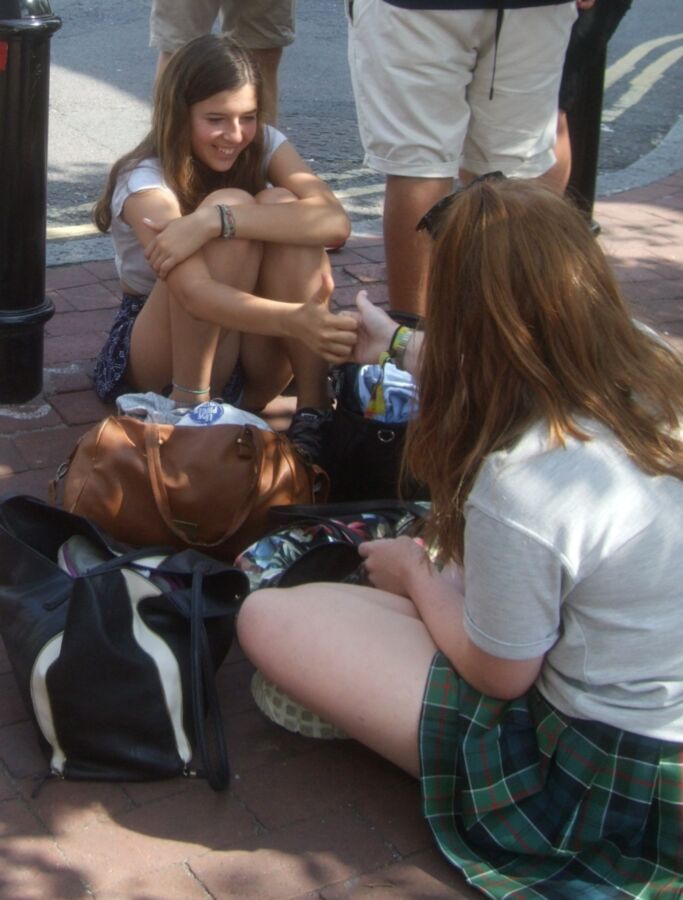 Free porn pics of Candid Teens 35 - Chunky Girl in Tight Lycra Shorts & Friends 3 of 42 pics