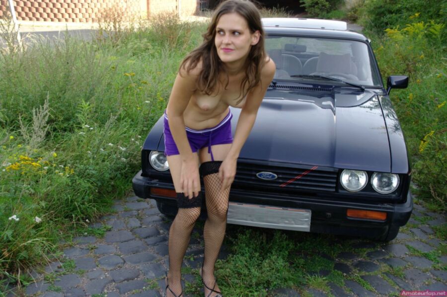 Free porn pics of Hot Girl Posing on old Ford Capri 14 of 40 pics
