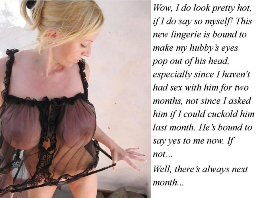 Free porn pics of Cuckold Captions 272: More Cuckold Fun, For Wife, That Is... 1 of 20 pics