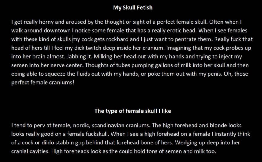 Free porn pics of My Female Skull Fetish 1 of 1 pics