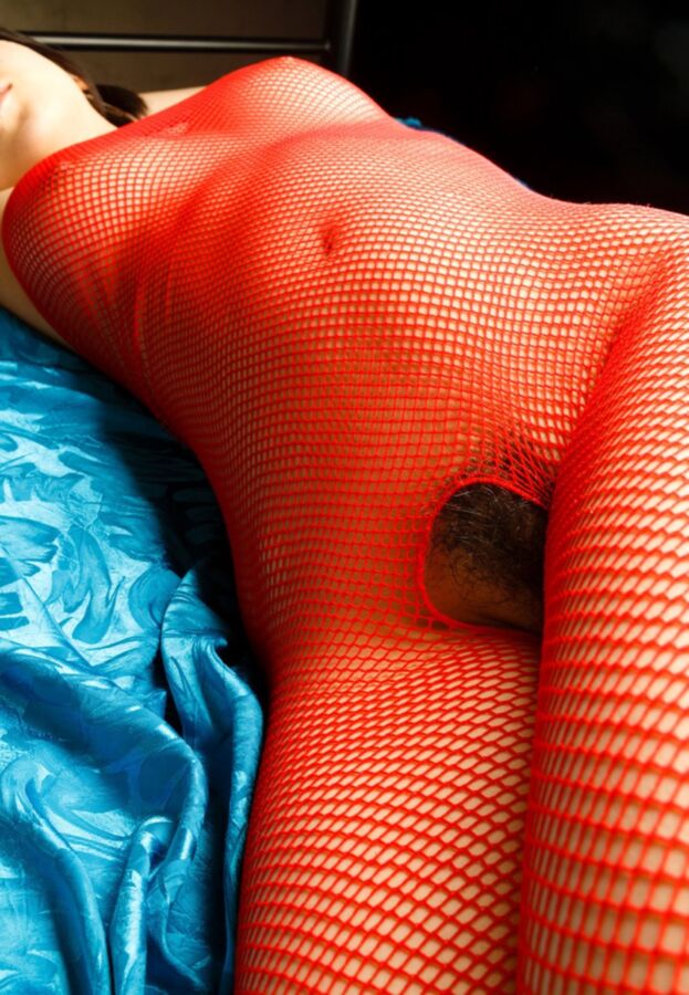 Free porn pics of Yuu Shinoda - Red Fishnet 5 of 30 pics
