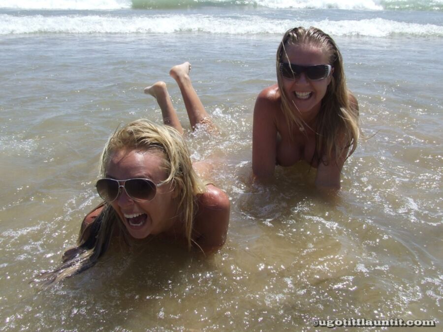 Free porn pics of 2 girls posing at Salou beach 11 of 48 pics