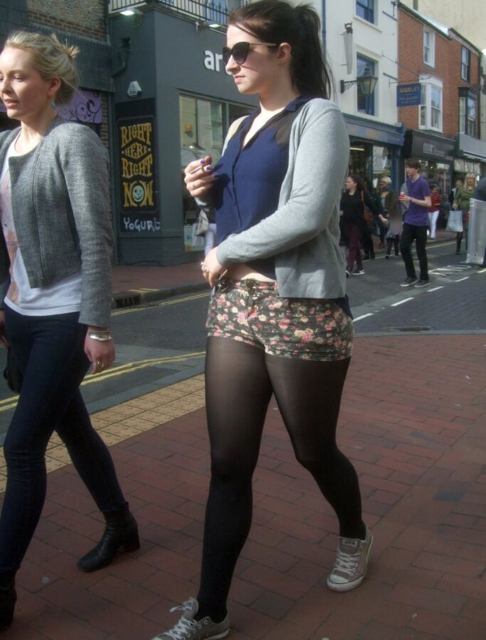 Free porn pics of Candid Teens/Older 44 - Pantyhose, Leggings, Tight Shorts 5 of 64 pics