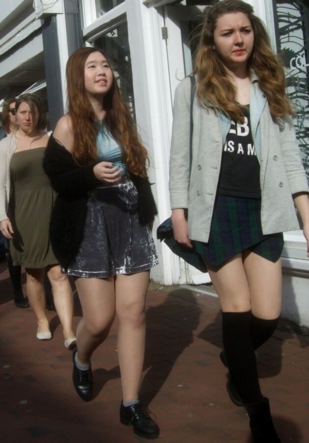 Free porn pics of Candid Teens/Older 44 - Pantyhose, Leggings, Tight Shorts 18 of 64 pics