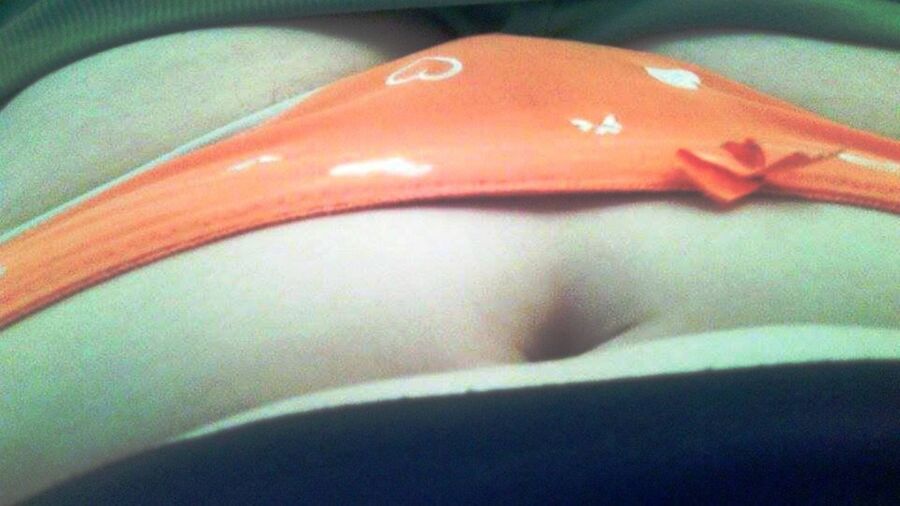 Free porn pics of ..and her new orange knickers... 4 of 7 pics
