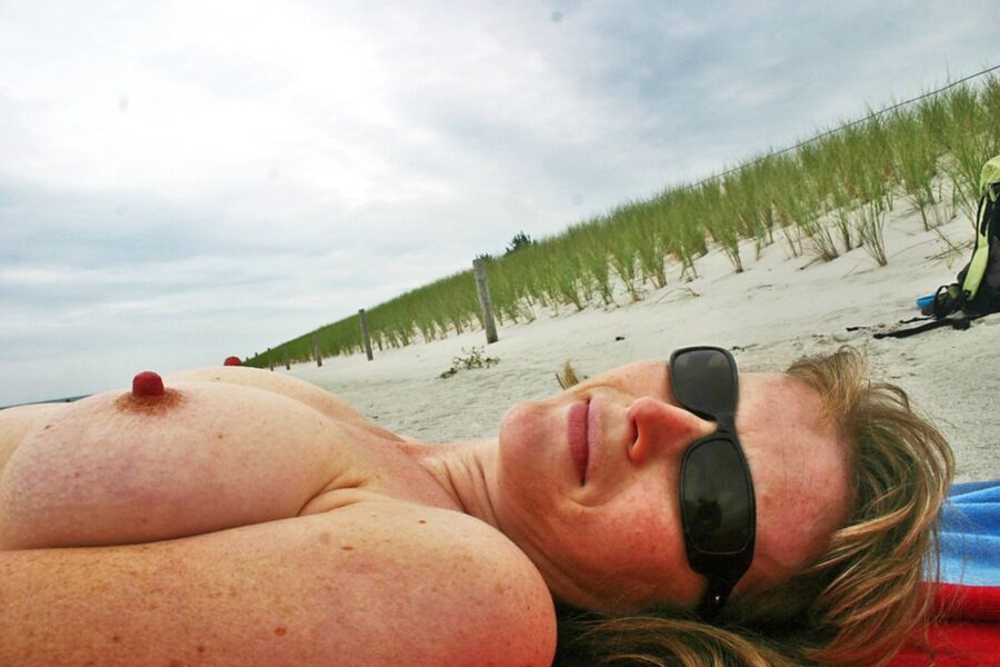 Free porn pics of Blonde Grman Wife Eva on the Beach 16 of 64 pics
