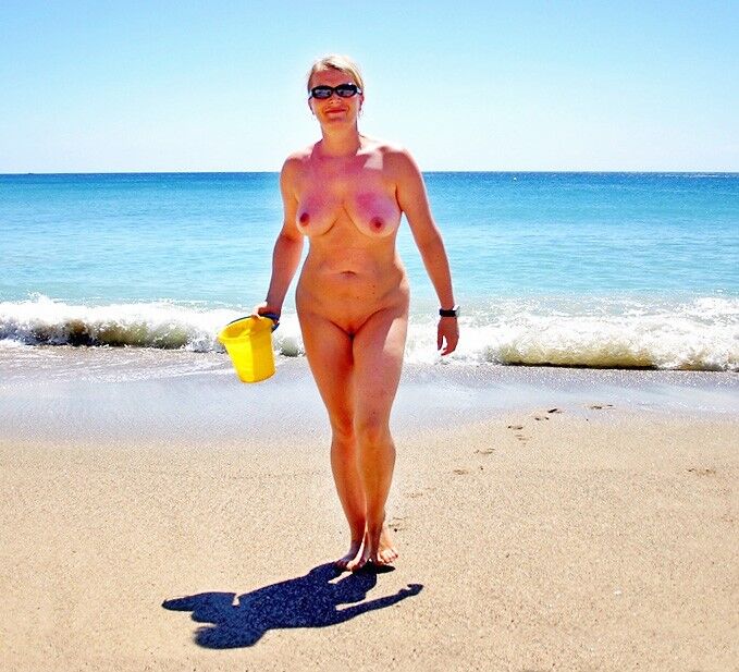 Free porn pics of Blonde Grman Wife Eva on the Beach 12 of 64 pics