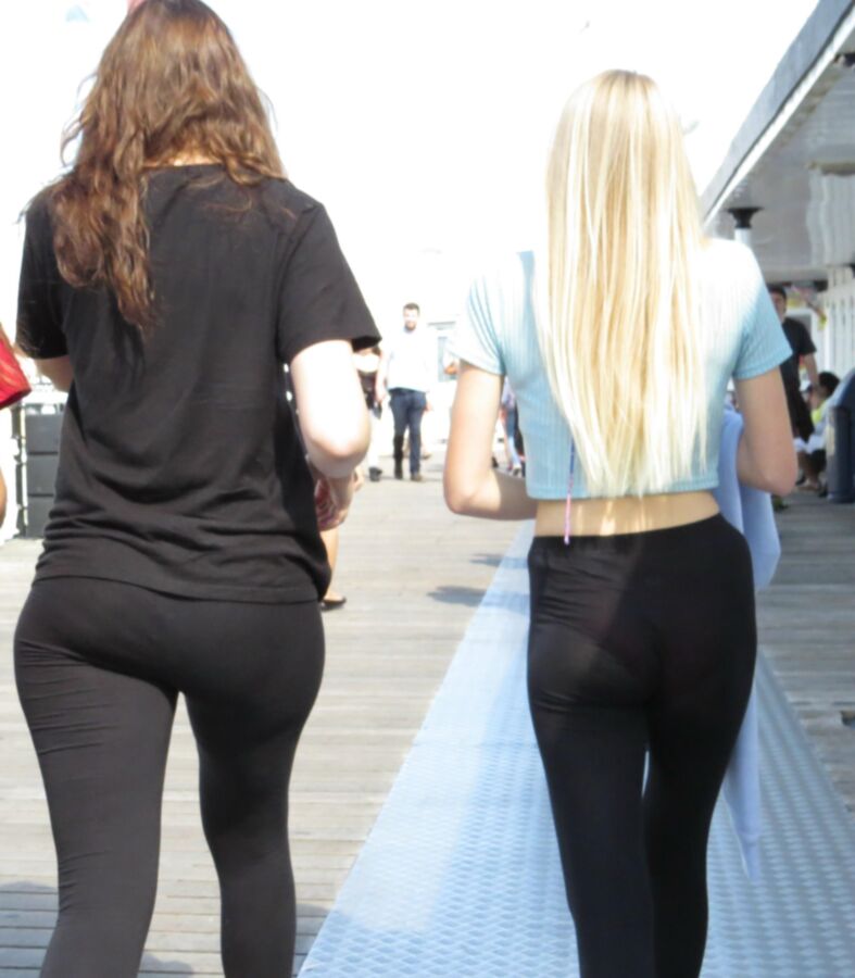 Free porn pics of Blonde teen in totally see-through leggings 1 of 28 pics