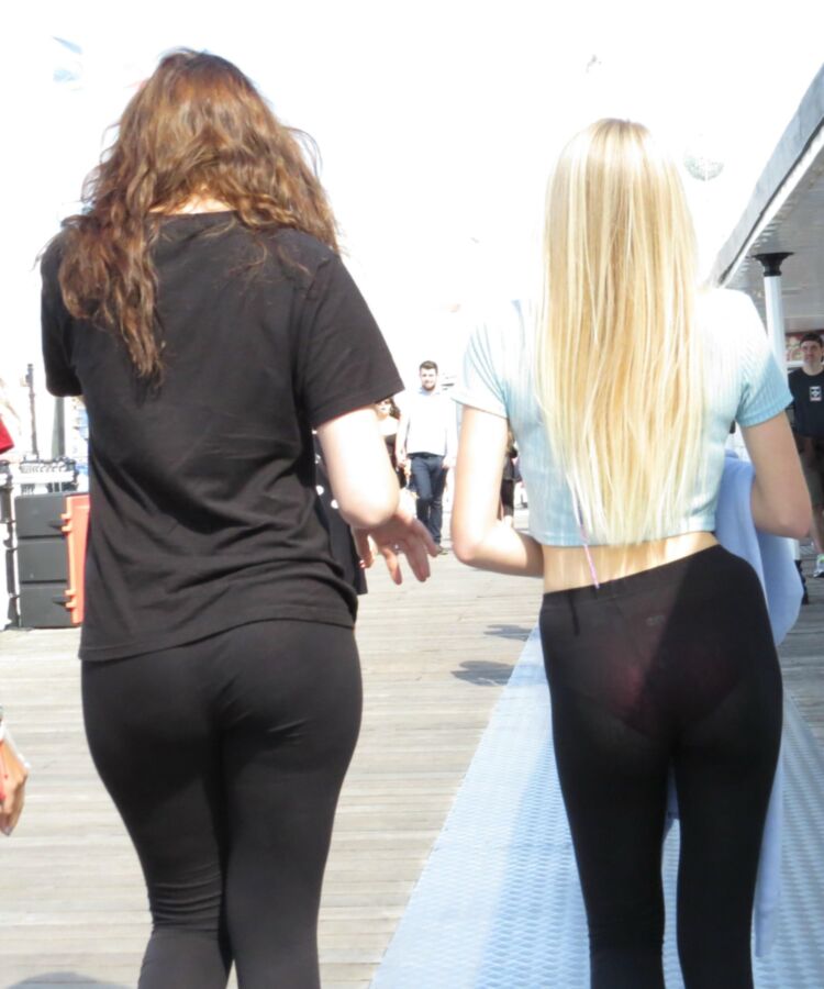 Free porn pics of Blonde teen in totally see-through leggings 2 of 28 pics