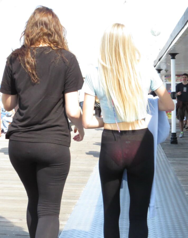 Free porn pics of Blonde teen in totally see-through leggings 4 of 28 pics