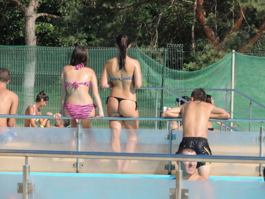 Free porn pics of thong at the pool, appropriate or not?: teen with great ass 7 of 15 pics