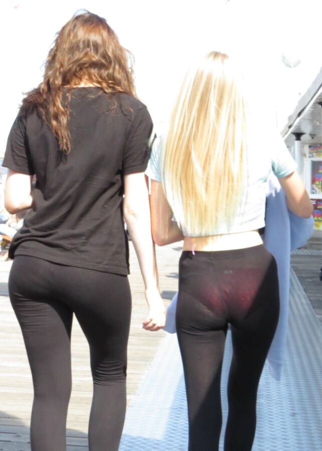 Free porn pics of Blonde teen in totally see-through leggings 5 of 28 pics