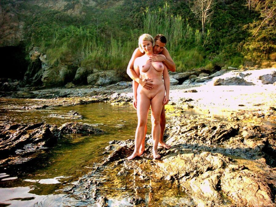 Free porn pics of Blonde German Wife Eva on the Rocks 12 of 22 pics