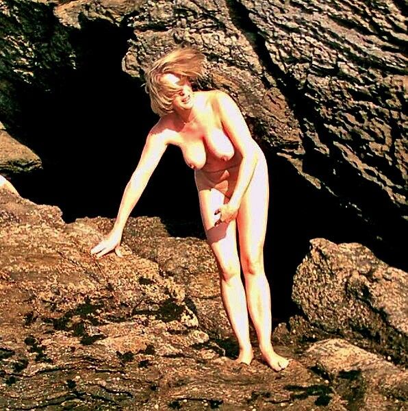 Free porn pics of Blonde German Wife Eva on the Rocks 15 of 22 pics