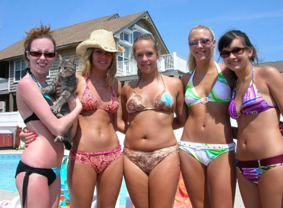Free porn pics of Groups of Real and Hot Teens wearing Bikinis 22 of 24 pics