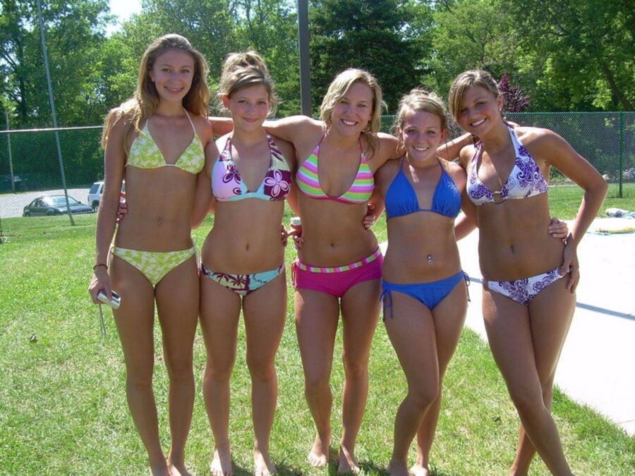 Free porn pics of Groups of Real and Hot Teens wearing Bikinis 20 of 24 pics