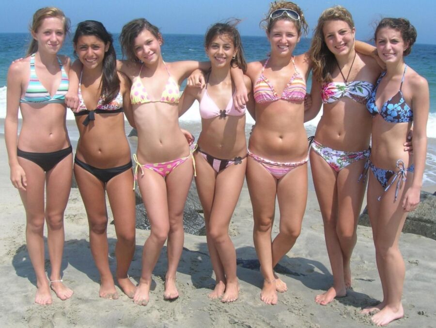 Free porn pics of Groups of Real and Hot Teens wearing Bikinis 12 of 24 pics