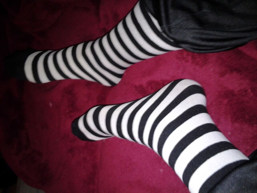 Free porn pics of Selection of my girly socks 3 of 22 pics