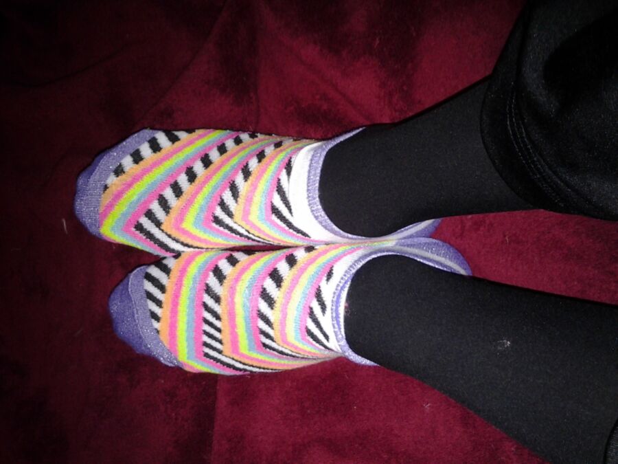 Free porn pics of Selection of my girly socks 5 of 22 pics