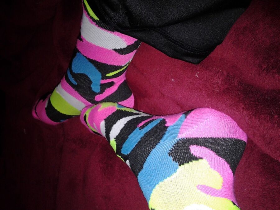 Free porn pics of Selection of my girly socks 6 of 22 pics