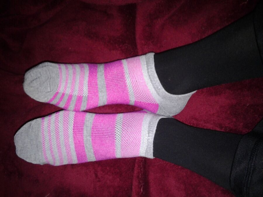Free porn pics of Selection of my girly socks 9 of 22 pics