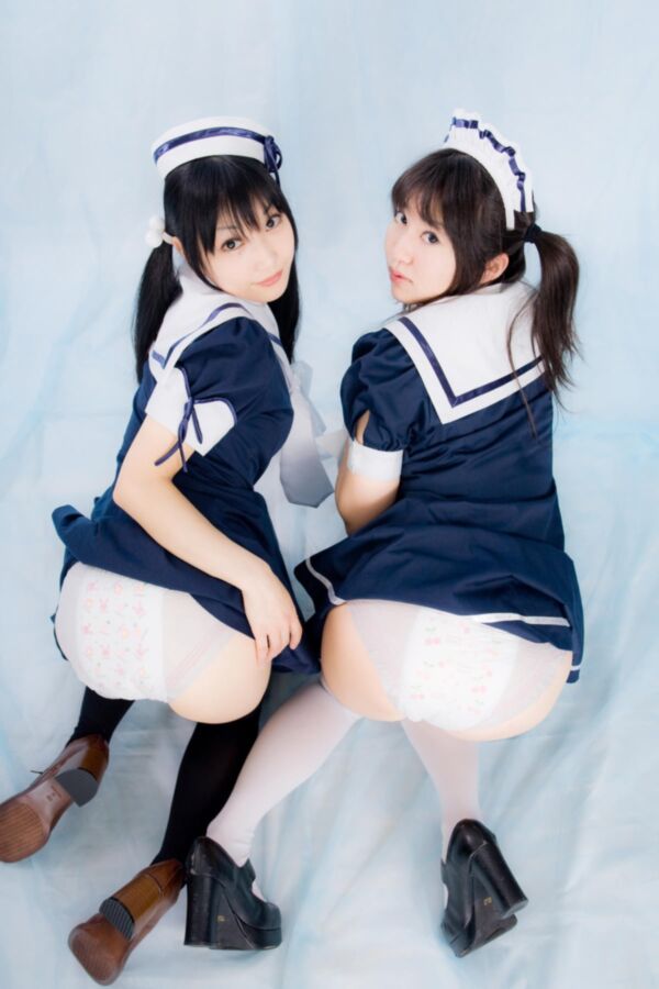 Free porn pics of Two Kawaii Young Non Nude Maids Playing. 9 of 10 pics