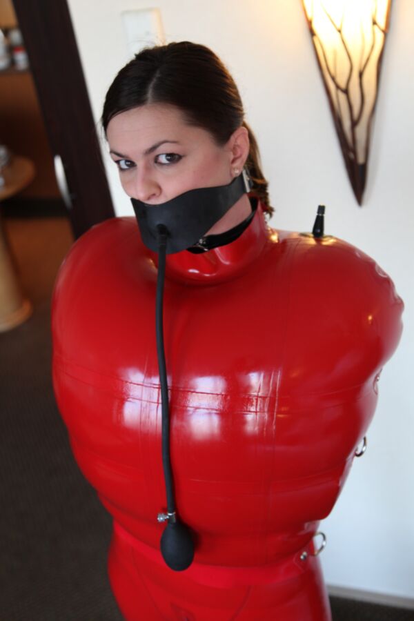 Free porn pics of Inflatable rubber straightjacket 3 of 6 pics