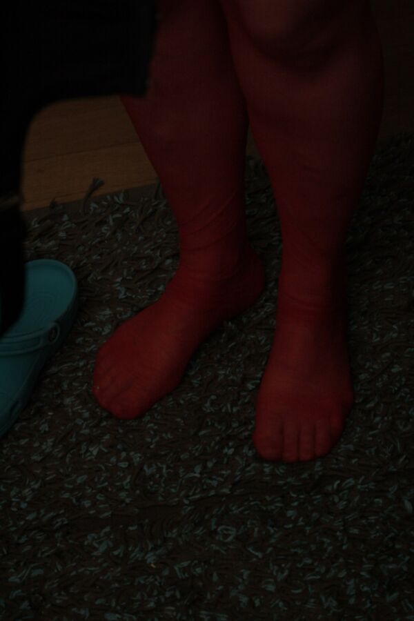 Free porn pics of red pantyhose in Crocs 5 of 32 pics