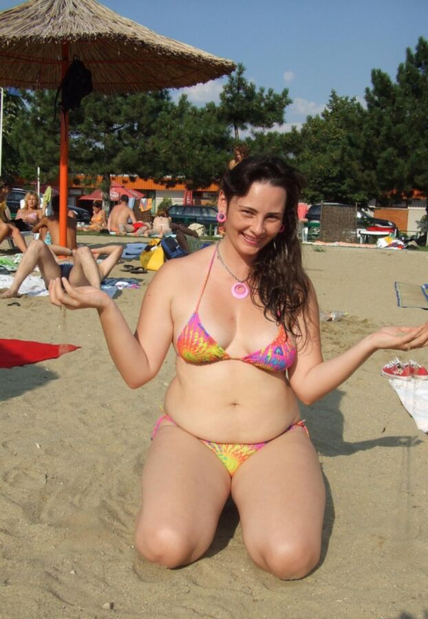 Free porn pics of Sexy Chubby Wife with Colorful Bikini 14 of 24 pics