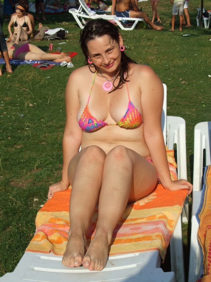 Free porn pics of Sexy Chubby Wife with Colorful Bikini 15 of 24 pics