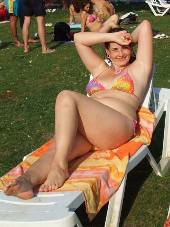 Free porn pics of Sexy Chubby Wife with Colorful Bikini 2 of 24 pics