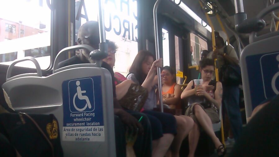 Free porn pics of candid legs, toes, feet, on public bus 7 of 15 pics
