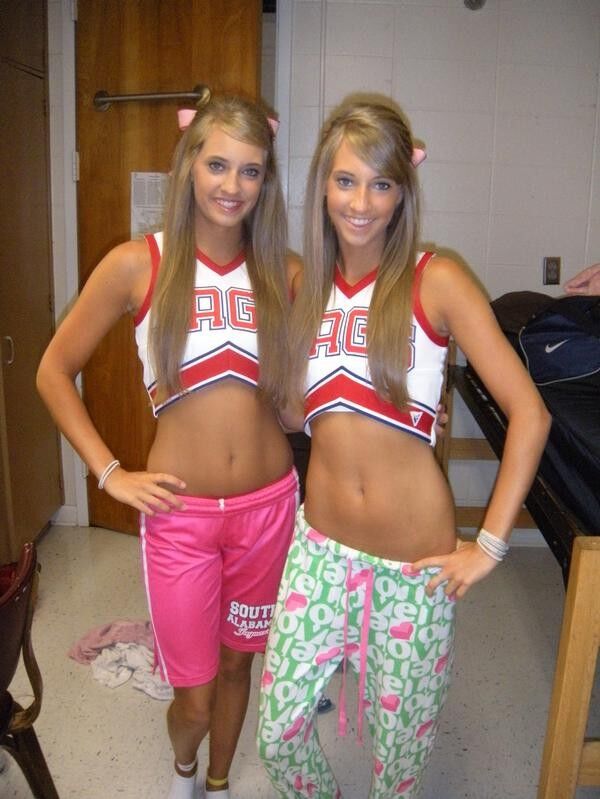 Free porn pics of University of Alabama Cheerleader Triplets 11 of 11 pics