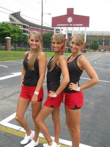 Free porn pics of University of Alabama Cheerleader Triplets 10 of 11 pics