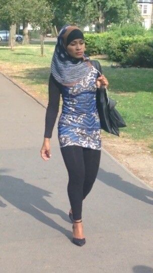 Free porn pics of Re-post sexy hijabi in leggings and heels 9 of 16 pics